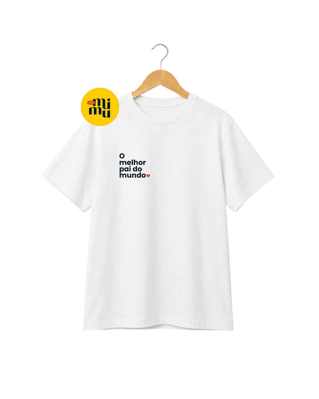 Camisa -Dia dos Pais - Lettering Peito - O Melhor Pai do Mundo