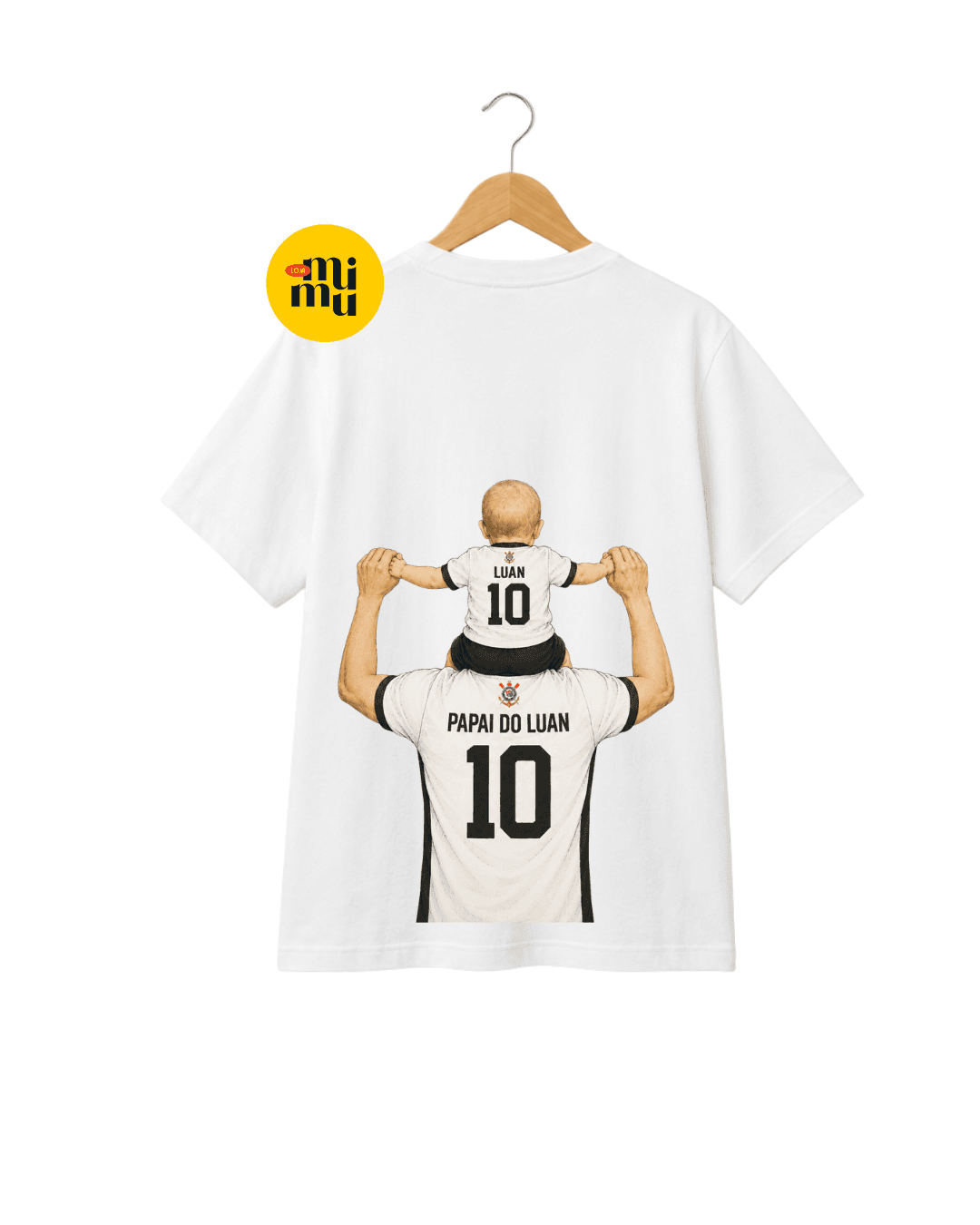Camisa -Dia dos Pais - Pai e Filho - Desenho - Time Futebol