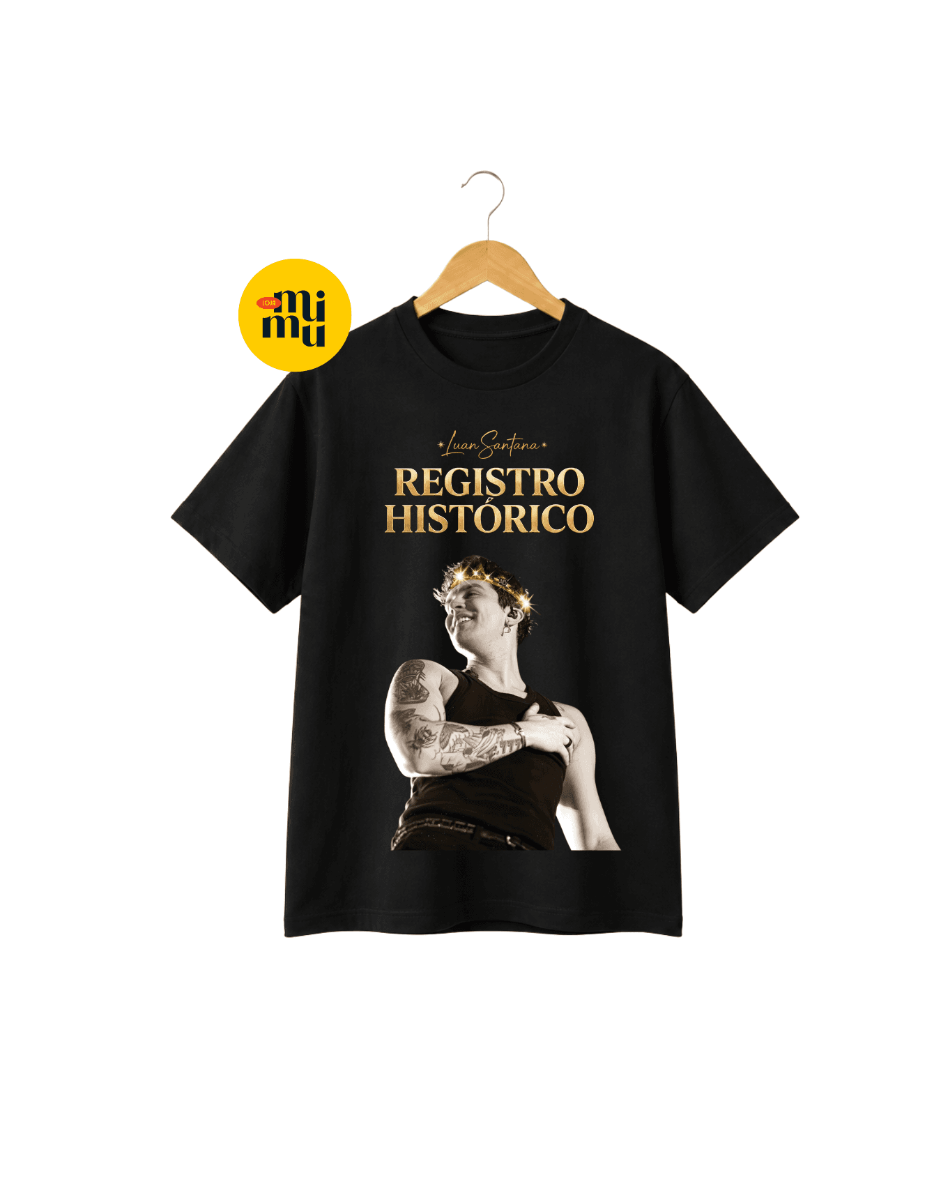 Camisa Luan Santana - Registro Histórico Dourado + Foto