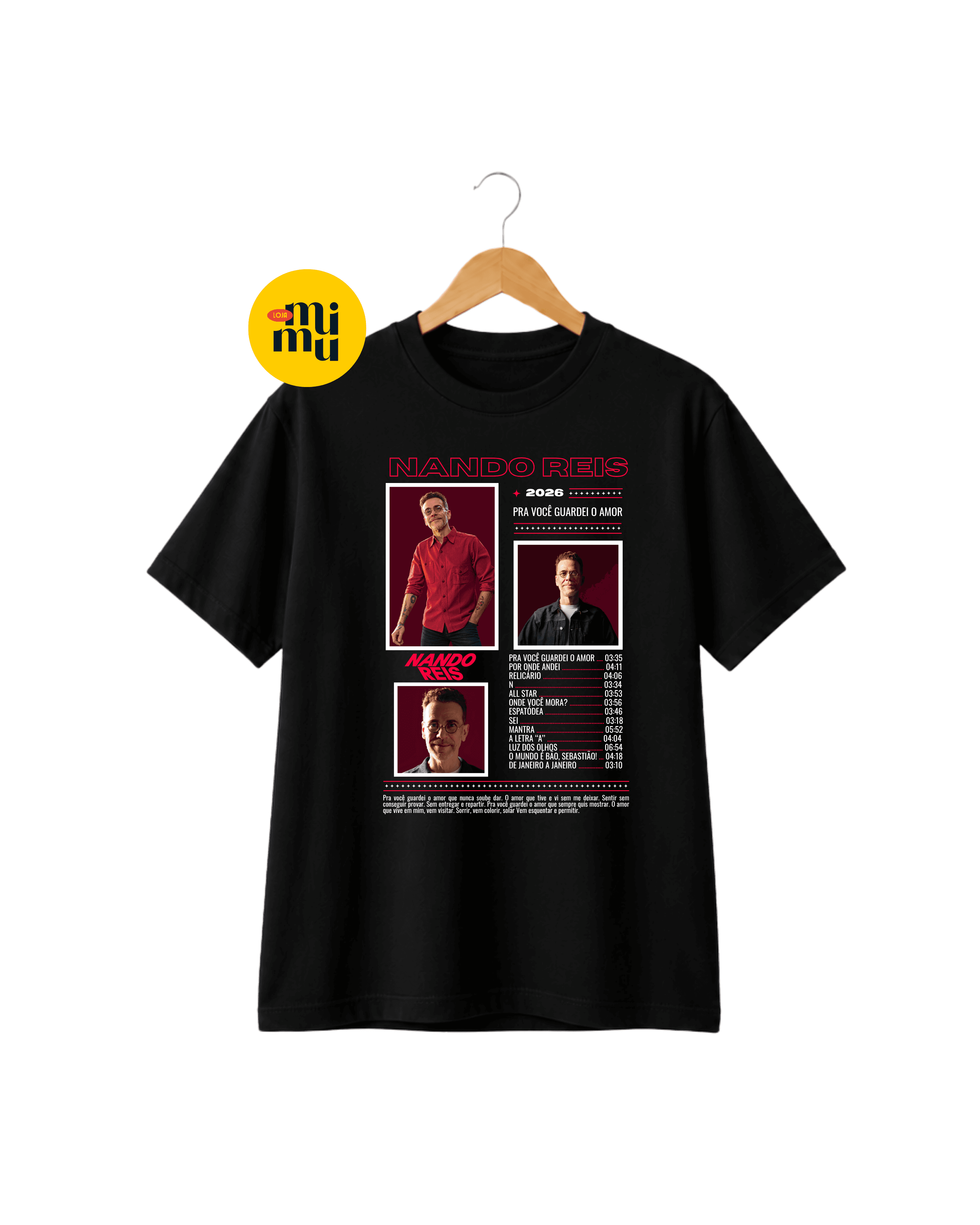 Camisa Nando Reis - Estilo Cartaz
