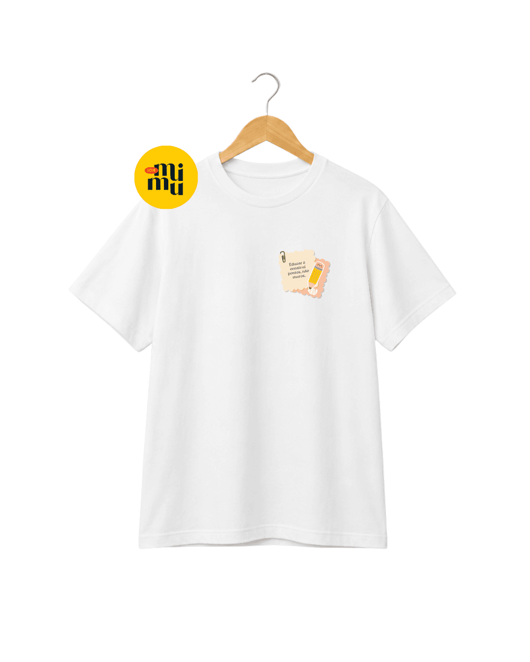 Camisa Professor - Post-it Educar é construi pontes, não muros.